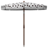 Safavieh Outdoor Sydney 6.5 ft Umbrella White/Black Polka Dot