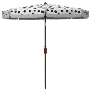 Safavieh Outdoor Sydney 6.5 ft Umbrella White/Black Polka Dot