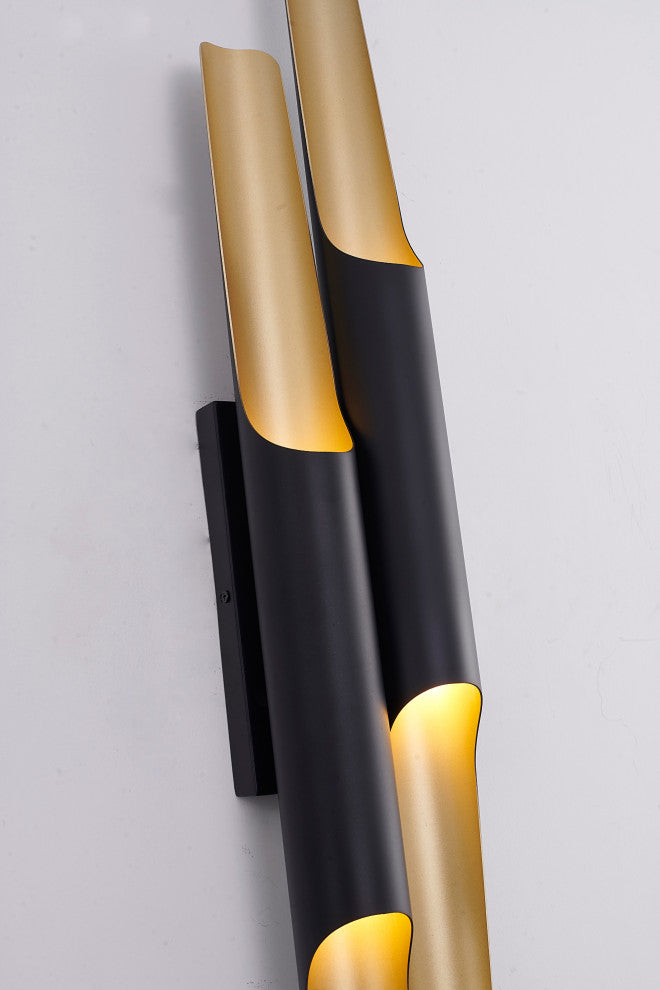 Bethel International Cp05W34B 4-Light Wallsconce, Matte Black