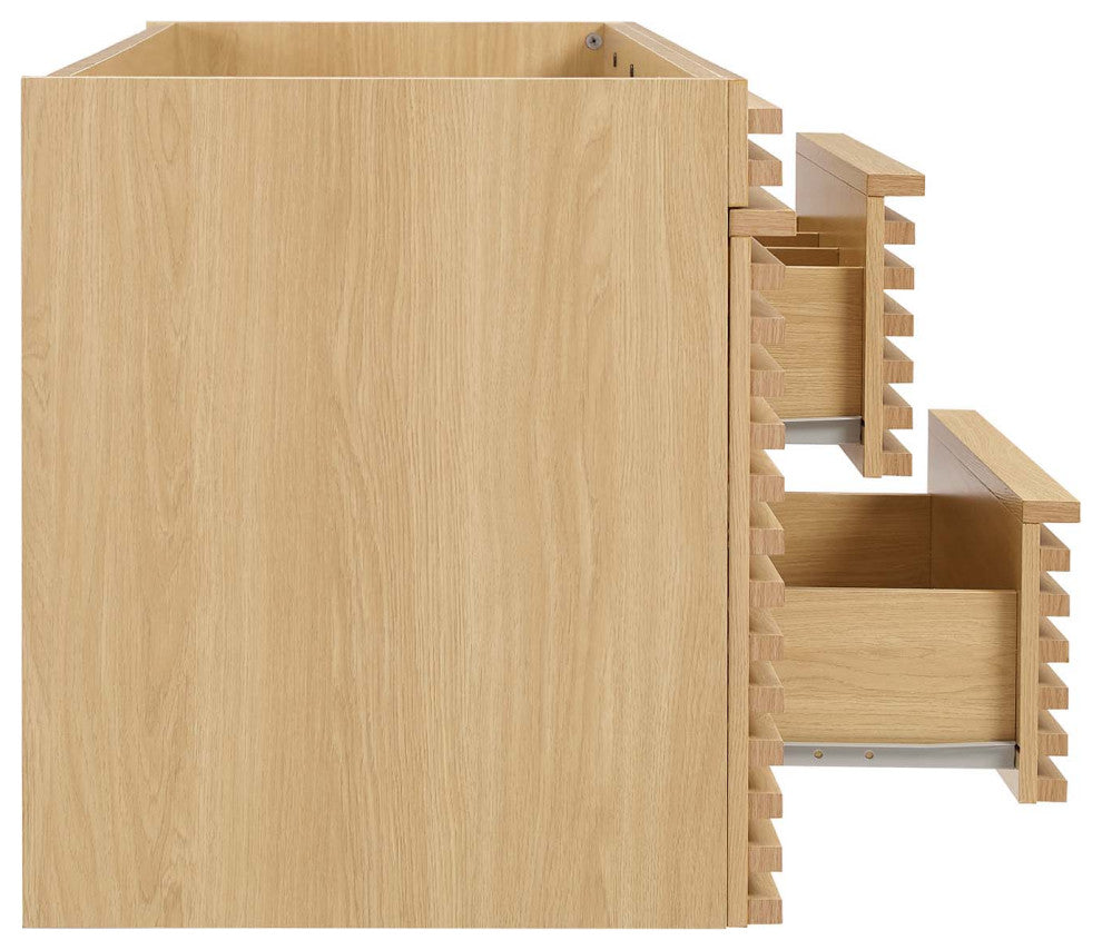 Render 48" Wall-Mount Bathroom Vanity Cabinet, Oak