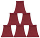 5" Square Faux Silk Bell Chandelier Lamp Shade, Burgundy, Set of 6