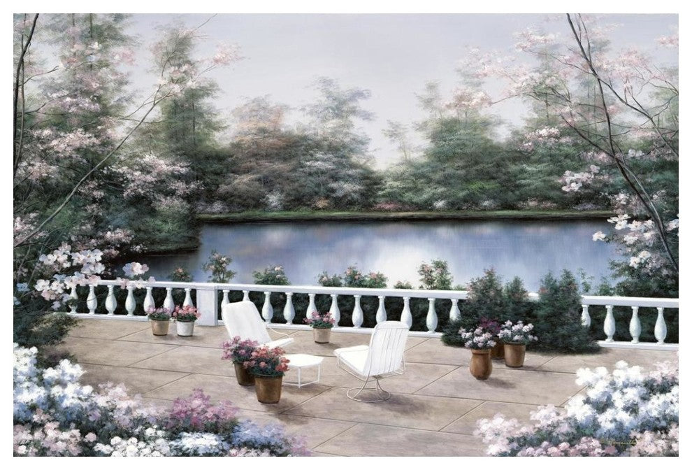 "Terrace View" Digital Paper Print by Diane Romanello, 50"x34"