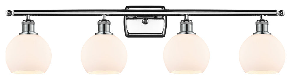 Innovations 516-4W-PC-G121-6 4 Light Bath Vanity Light, Polished Chrome
