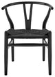 Side Dining Chair, Set of 2, Black, Wood, Modern, Cafe Bistro Hospitality