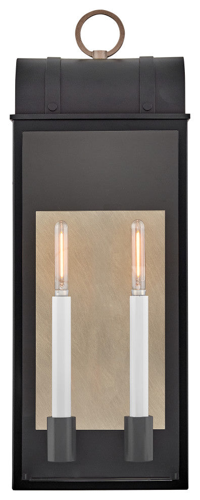 Hinkley Campbell Large Wall Mount Lantern, Black