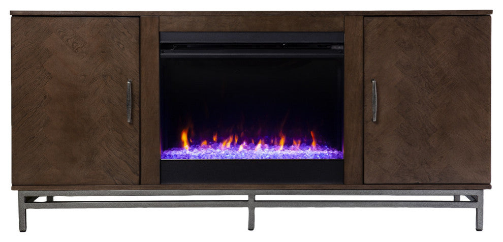 SEI Color Changing Electric Fireplace with Media Storage