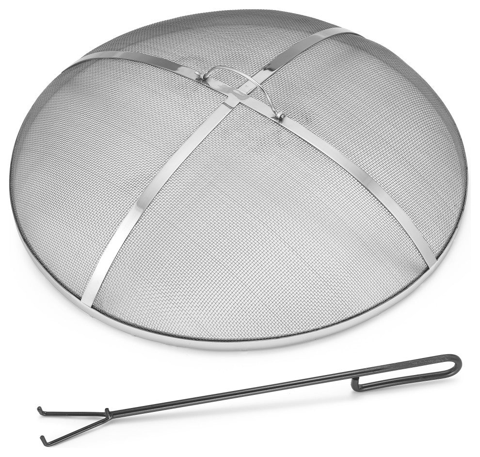 27" Heavy Duty Stainless Steel Spark Screen With Lifter by Good Directions