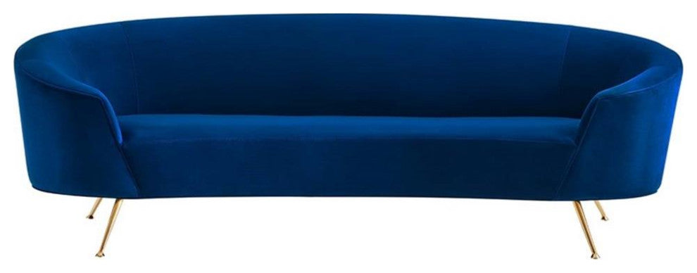 Marchesa Upholstered Performance Velvet Sofa, Navy