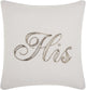 Kathy Ireland E7811 Throw Pillow, White, 14" X 14"
