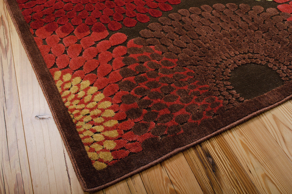 Nourison GRAPHIC ILLUSIONS 135 BROWN RUG