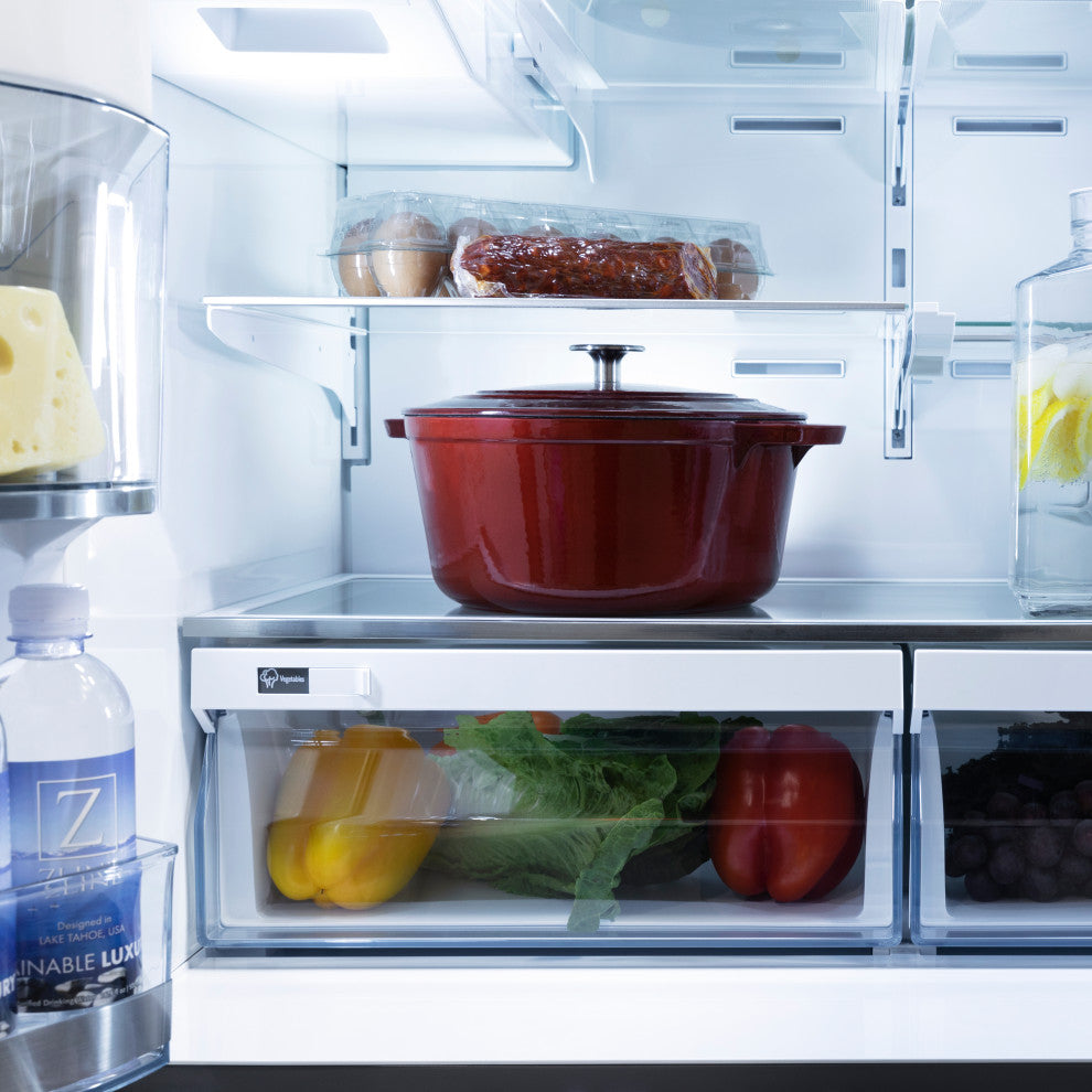 ZLINE Black Stainless Refrigerator With Water RFMZ-W-36-BS-FCB