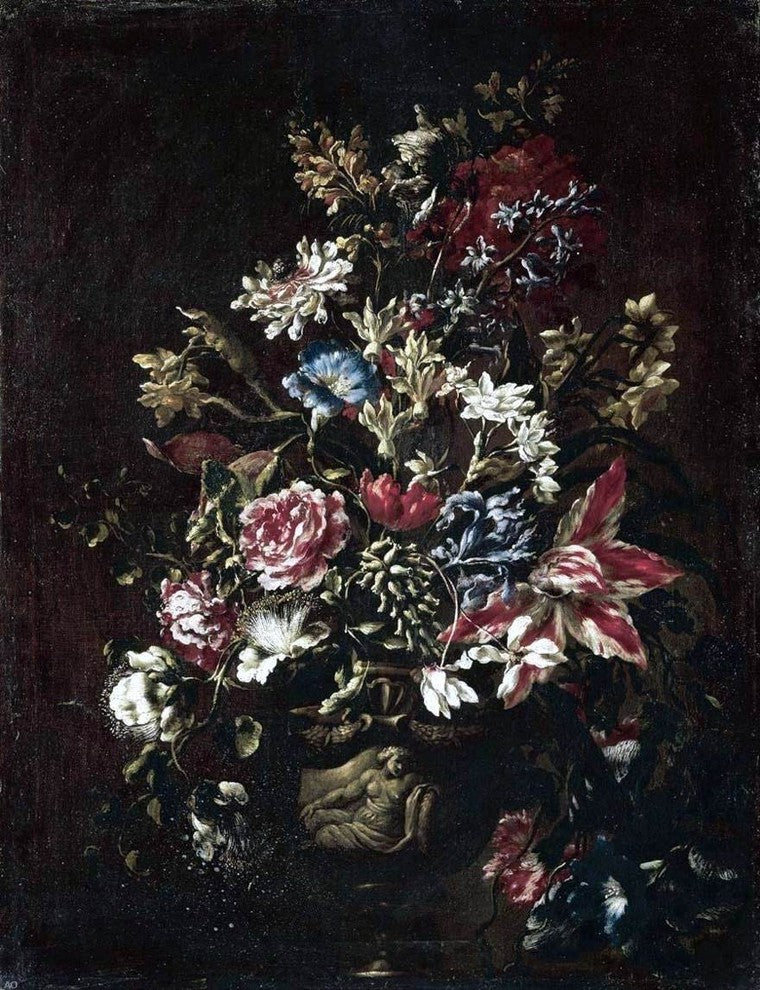 Mario Die fiori Flower Still-Life, 21"x28" Wall Decal Print