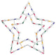 18" Lighted Star Christmas Window Silhouette Decoration