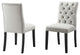 Side Dining Chair, Set of 2, Gray, Velvet, Modern, Cafe Bistro Hospitality