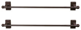 Self-Adhesive Wall Mount Rod, 17"-30", Set of 2, Cocoa