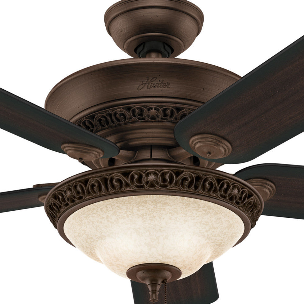 Hunter Fan Company Italian Countryside Cocoa Ceiling Fan With Light, 52"