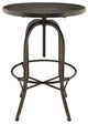 Industrial Modern Dining Bar Table 3-Piece Set, Black Metal