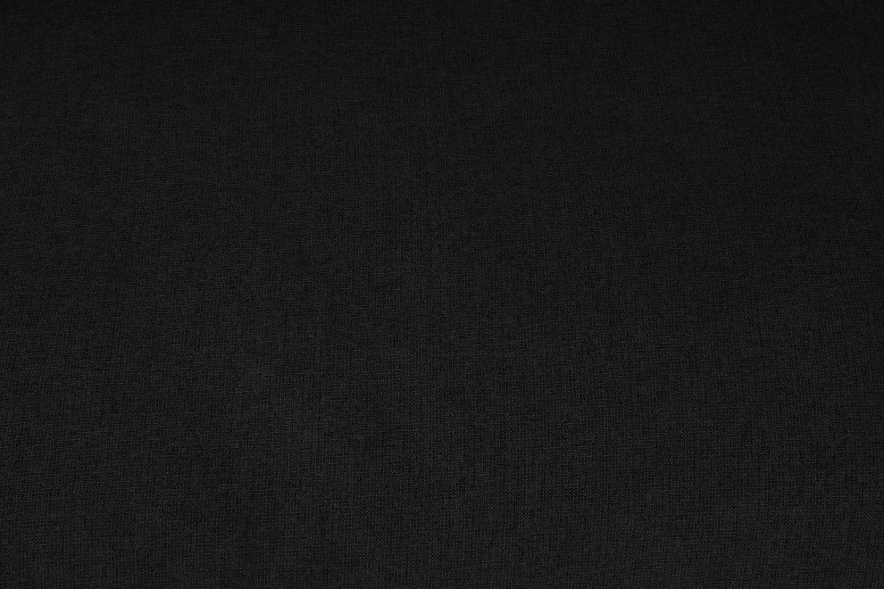 Serene Linen Textured Fabric Deluxe Comfort 4-Piece Modular Sofa, Black