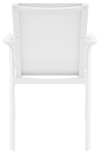 Pacific Sling Arm Chair, Set of 2, White Frame/White Sling