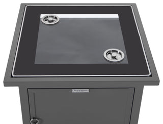 LeisureMod Walbrooke Patio Square Tank Holder, Gray