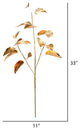 Shiny Leaf Artificial Christmas Spray , Gold, 33"