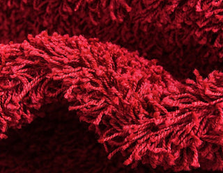 Solid/Striped Sybil 8'x10' Rectangle Rouge Area Rug