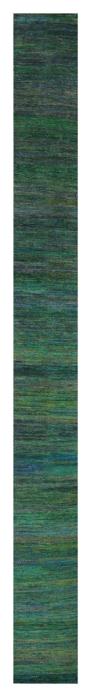 Runner Super Savannah Gabbeh Hand Knotted Wool and Silk Rug 2' 6" X 24' 0" Q8630