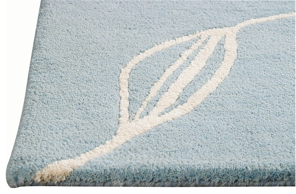 Hand Tufted Blue Wool Area Rug