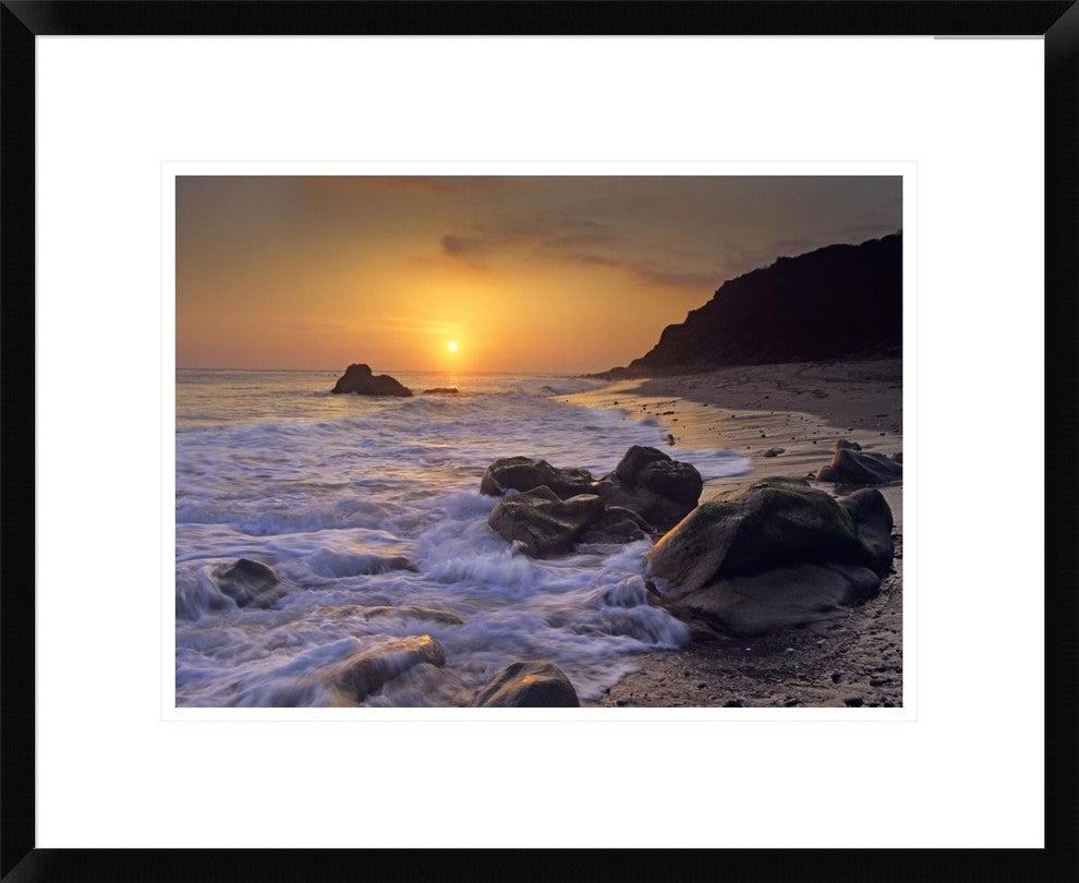 Sunset Over Leo Carillo State Beach, Malibu, California, 22"x18"