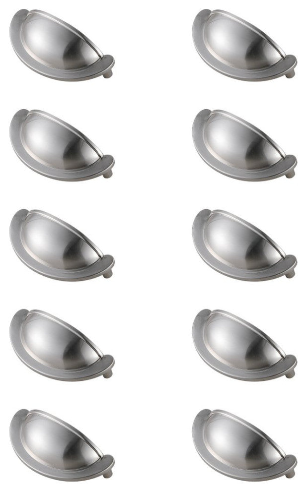PL3001-NK-10PK 2.75" Center to Center Cup Bar Pull, Set of 10, Brushed Nickel