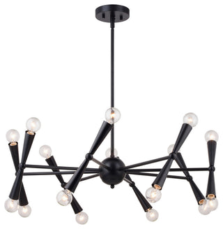 Drake 16 Light Chandelier in Matte Black