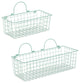 Assorted Aqua Wire Wall Basket (Set of 2)