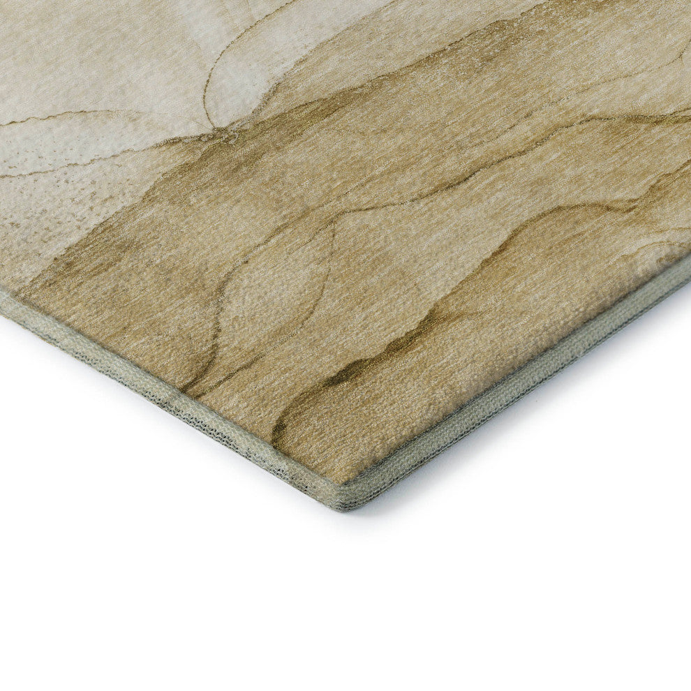Premium Machine Washable Mayfield AMF507 Beige 3'' x 5'' Rug