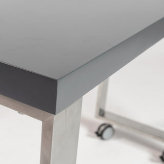 Dillon Side Return, Gray/Polished Stainless Steel