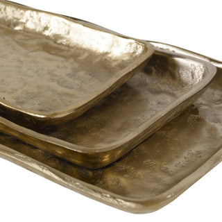 Uttermost Artisan Antique Gold Trays, 3-Piece Set