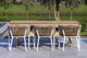 Santino + Melina 7-Piece Outdoor Dining Set, 6 Rope Backing Chairs, White Legs