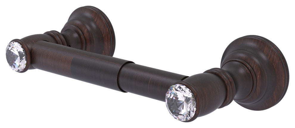 Carolina Crystal 2 Post Toilet Tissue Holder, Venetian Bronze