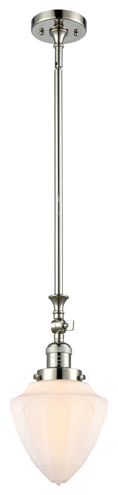 Innovations 206-PN-G661-7 1 Light Mini Pendant, Polished Nickel