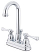 Kingston Brass 4" Centerset Bathroom Faucet, Polished Chrome