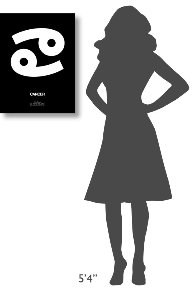 "Cancer Zodiac Sign White" Fine Art Print