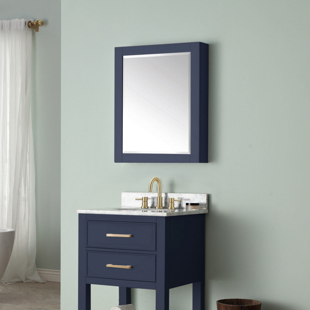 Avanity 24" Mirror Cabinet, Navy Blue