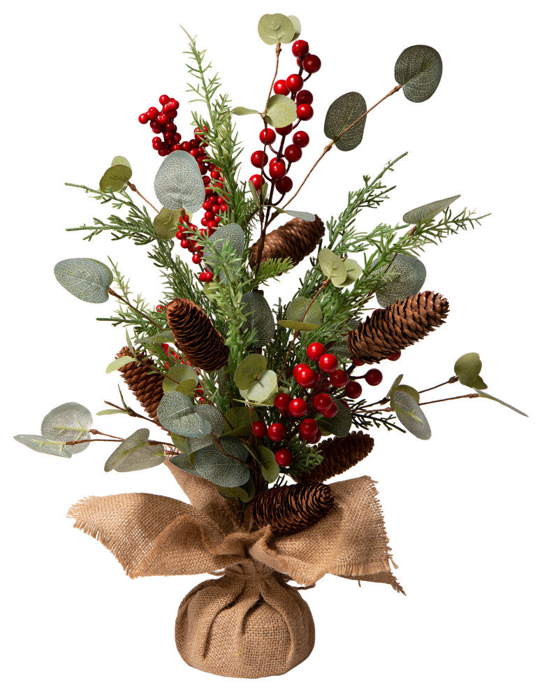 20"H Christmas Floral Table Tree Decor