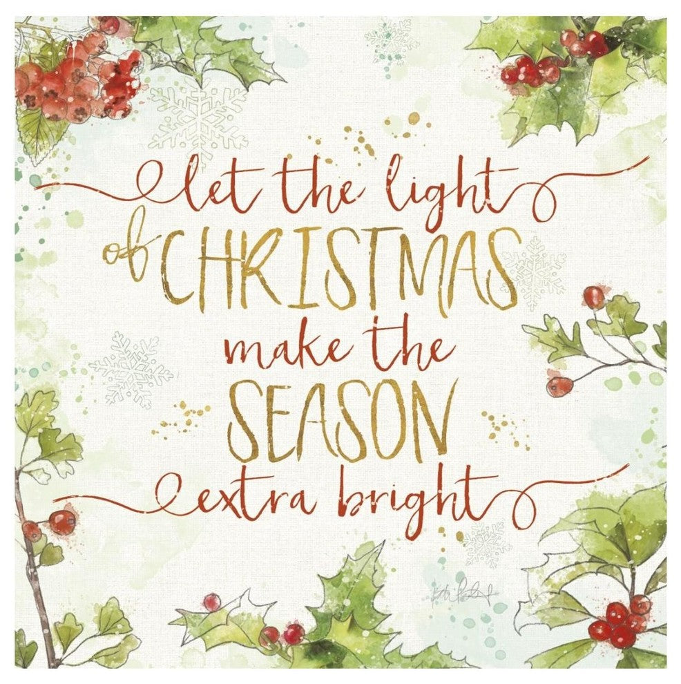 "Christmas Sentiments II" Digital Paper Print by Katie Pertiet, 26"x26"