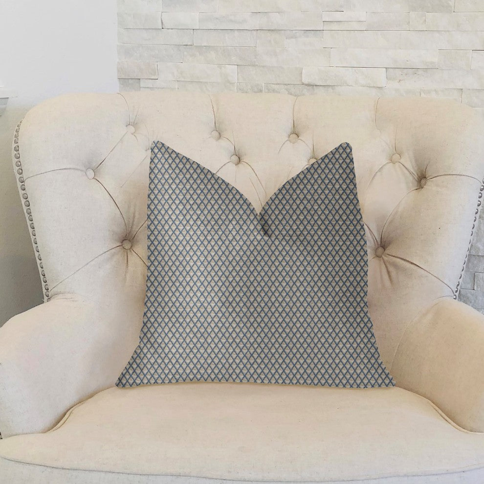 Highland Ridge Yellow, Blue and Ivory Luxury Throw Pillow, 20"x36" King