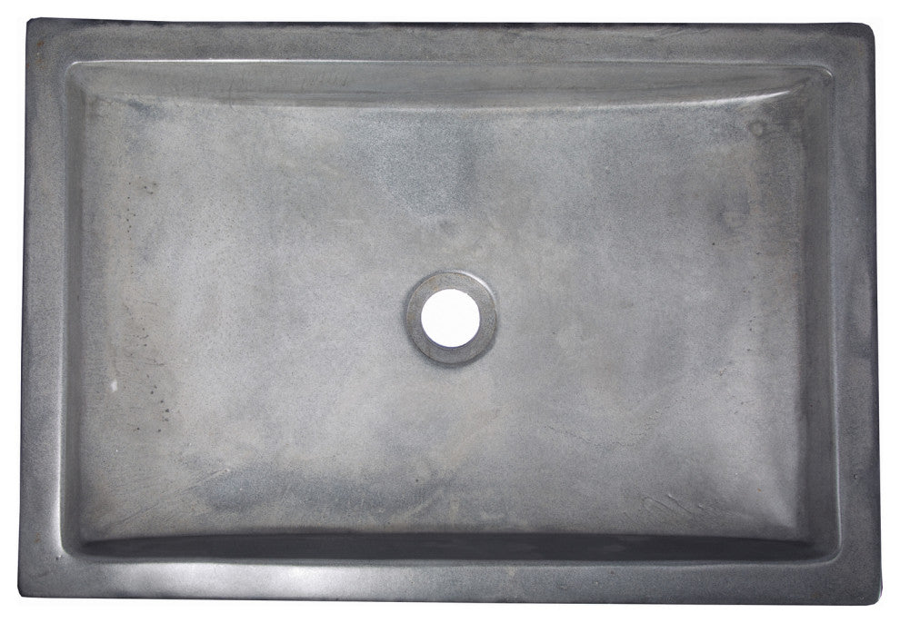 Eden Bath EB_N008DG 22-in. Shallow Wave Concrete Vessel Sink - Dark Gray
