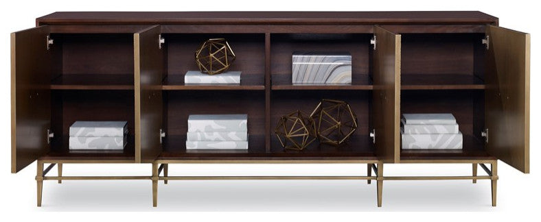 Ambella Home Collection - Phoenix Credenza in Antique Brass