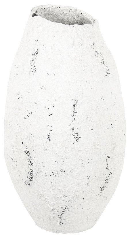 Large Distressed Vase, White, 24x37"