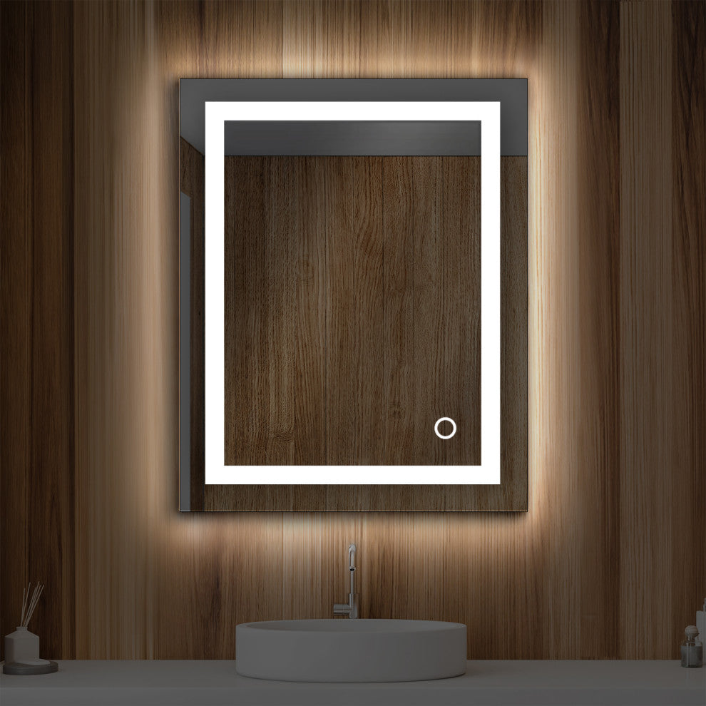 Fogless, Color Temperature Adjustable LED Mirror, 24"x30"