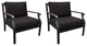 kathy ireland Madison Ave. Club Chair 2 Per Box, Onyx