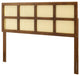 Headboard, Full Size, Wood, Brown Walnut, Modern Mid-Century, Bedroom Master